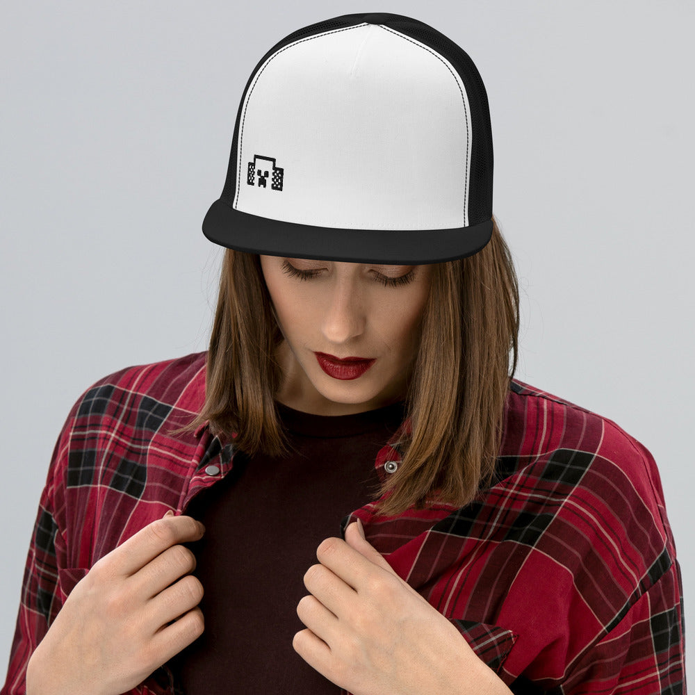 Minecraft Tuned In Embroidered Creeper Trucker Hat - Image 3