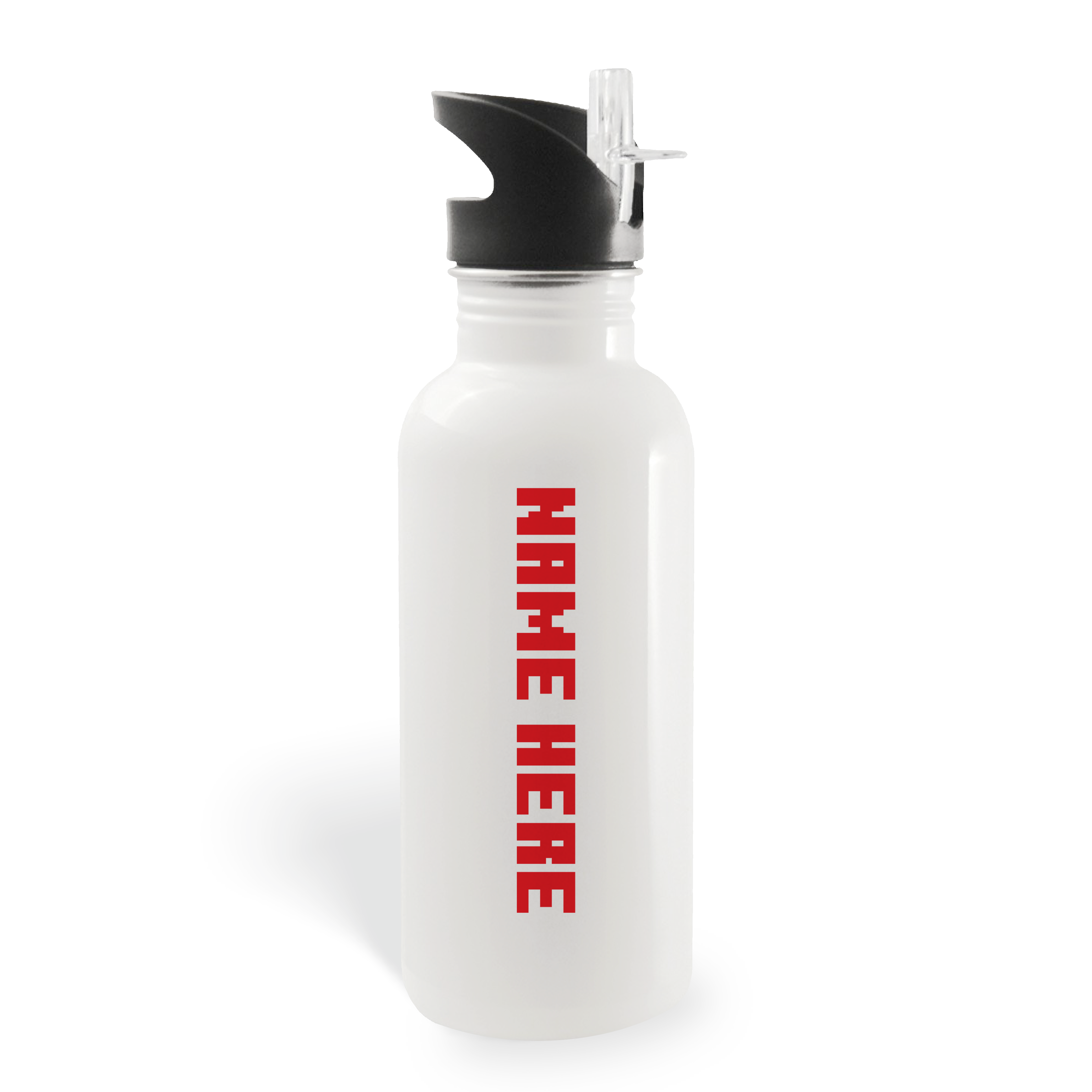Alternative view of Minecraft Dungeons Unite, Fight, Survive Personalized 20 oz Screw Top Water Bottle with Straw