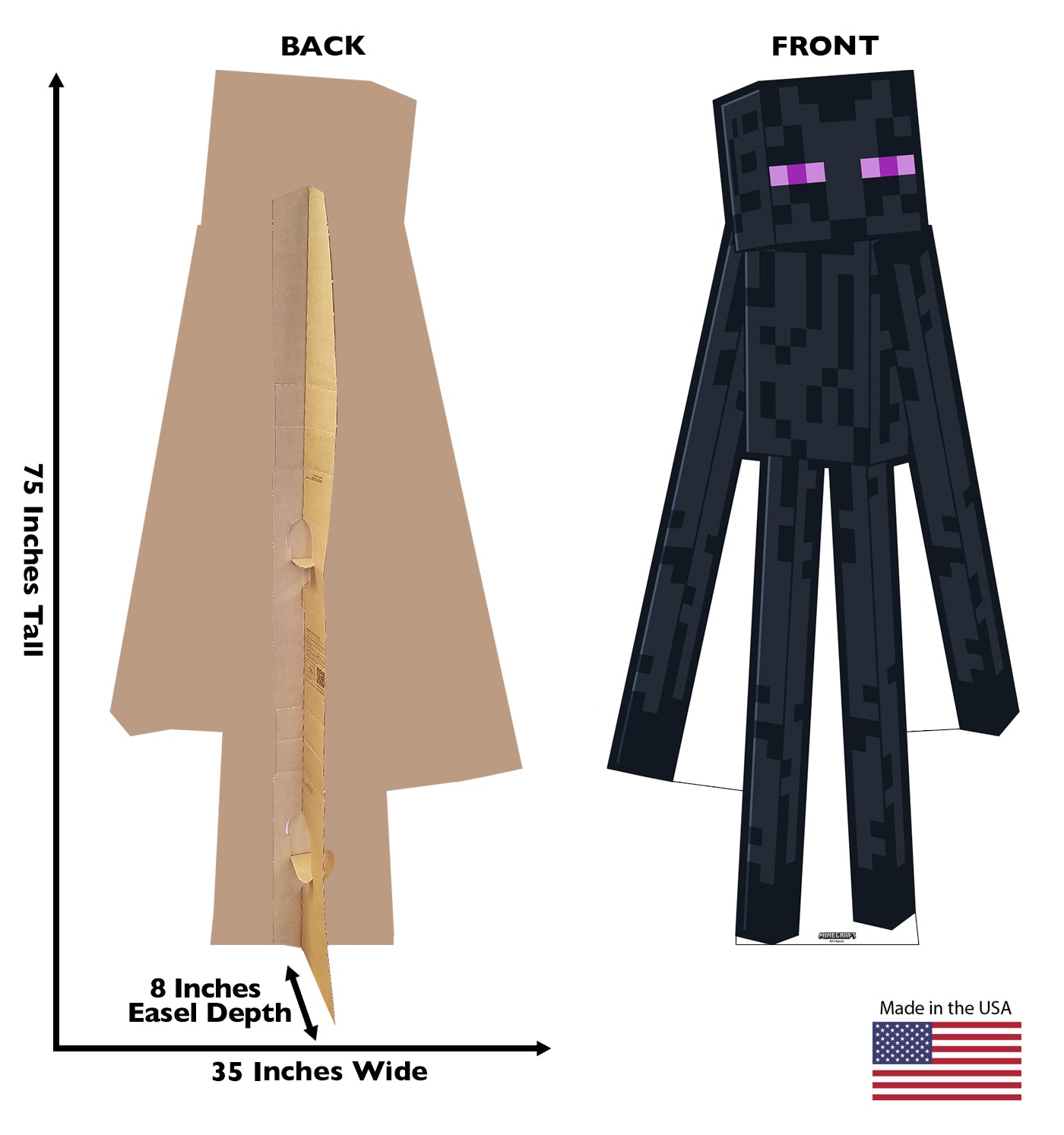 Minecraft Enderman Cardboard Cutout Standee - Image 4