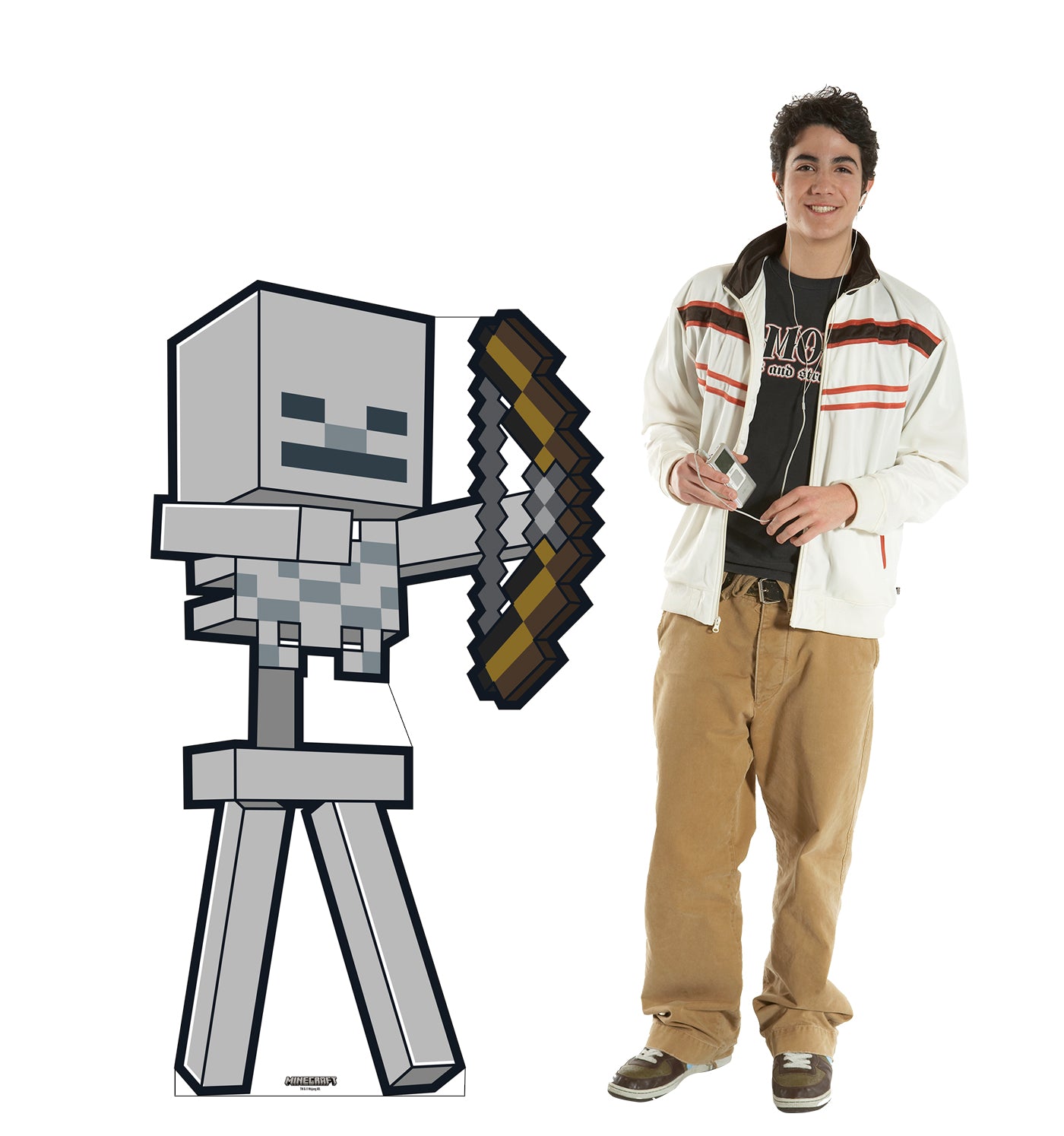Alternative view of Minecraft Skeleton Cardboard Cutout Standee