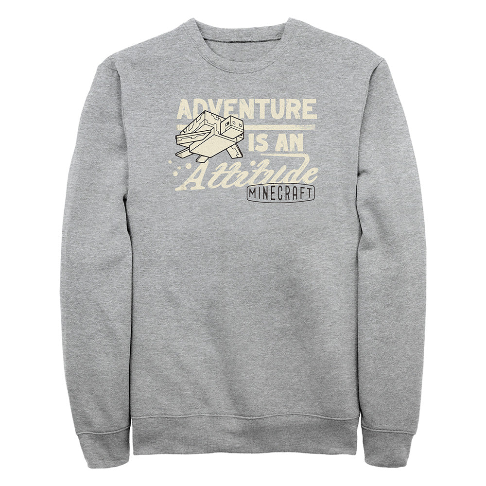 Minecraft Adventure Is An Attitude Adult Crewneck Sweatshirt
