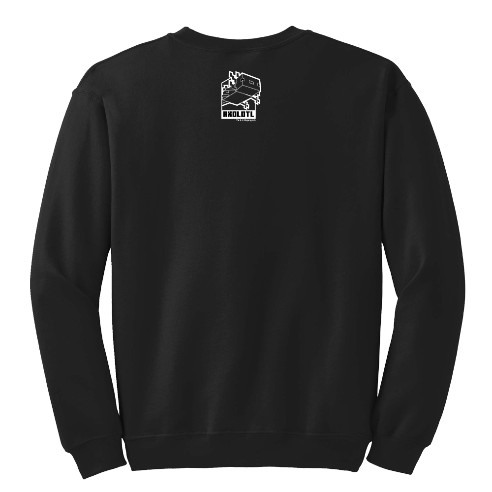 Alternative view of Minecraft Axolotl Outline Crewneck Sweatshirt