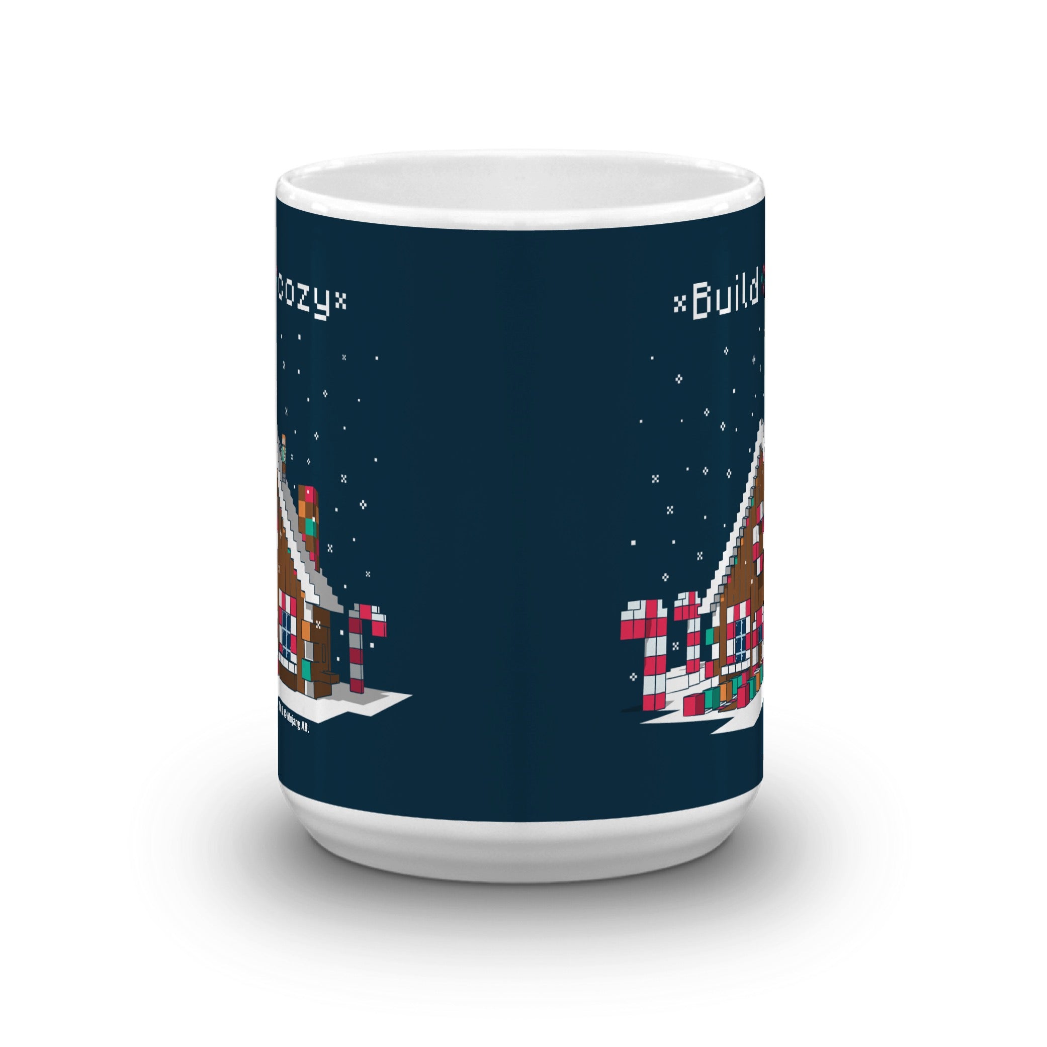 Alternative view of Minecraft Build Cozy White Mug