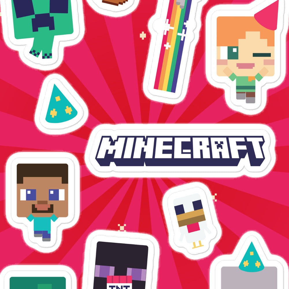 Alternative view of Minecraft Celebration Sticker Sheet