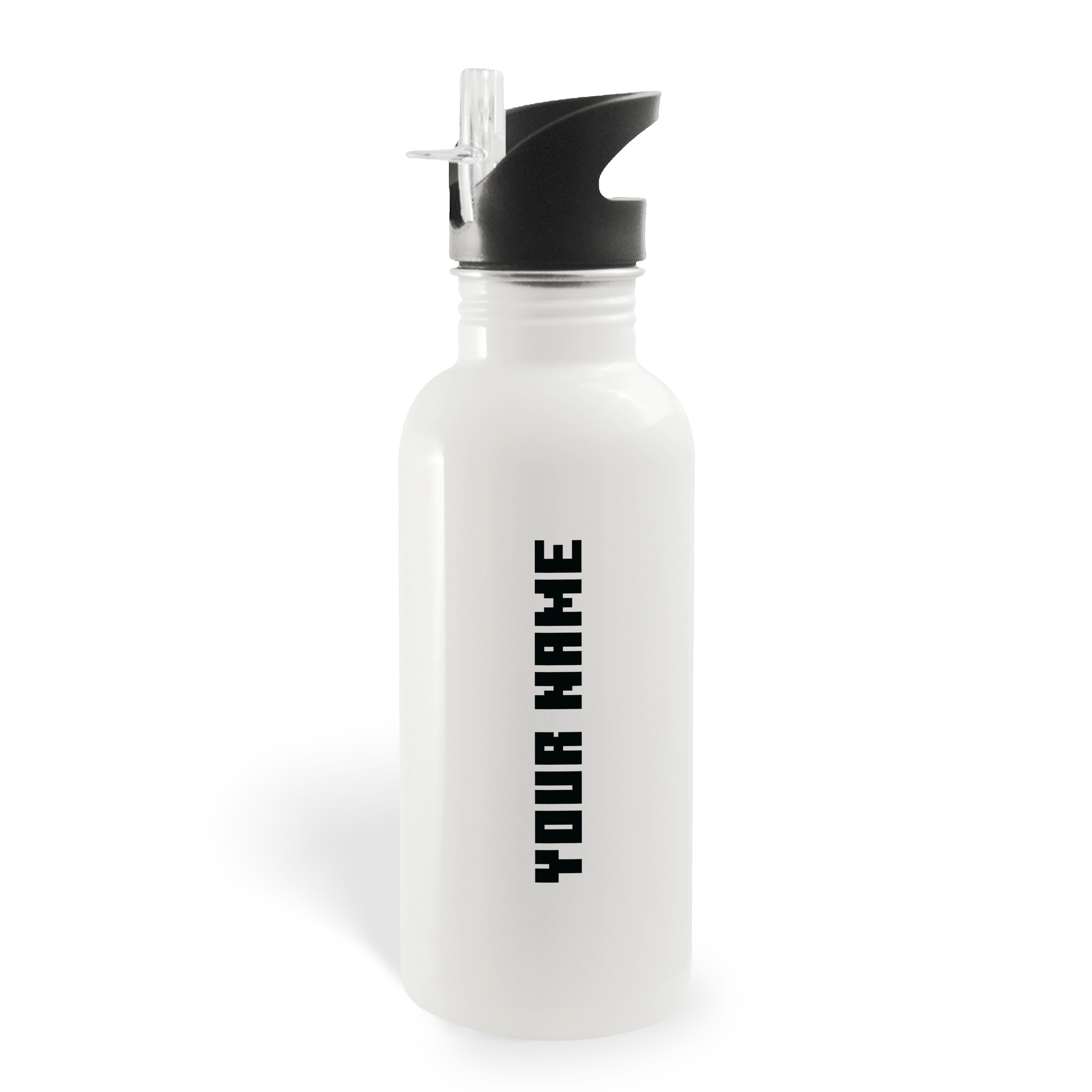 Alternative view of Minecraft Panda Personalized 20 oz Screw Top Water Bottle with Straw
