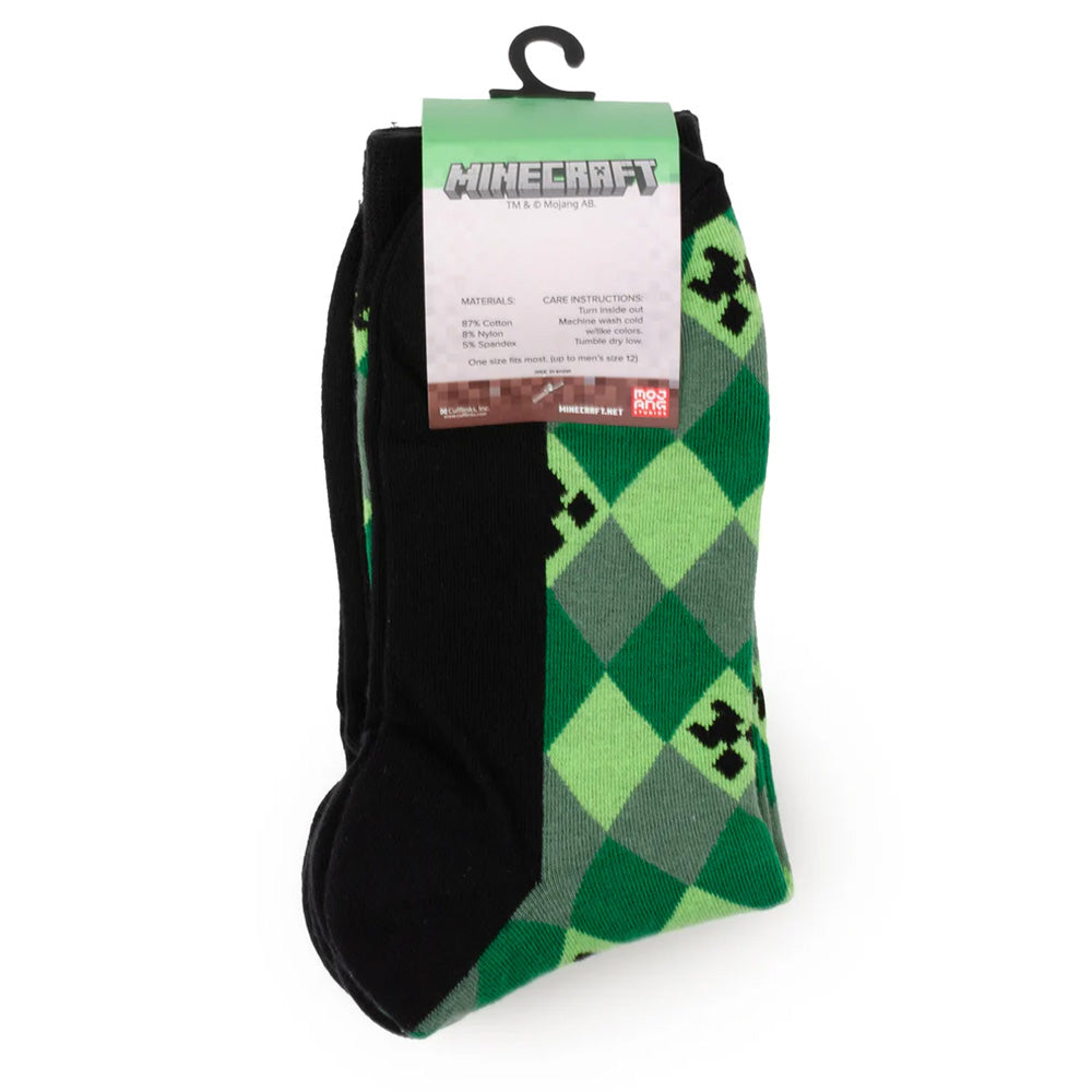 Alternative view of Minecraft Creeper Men's Sock Set