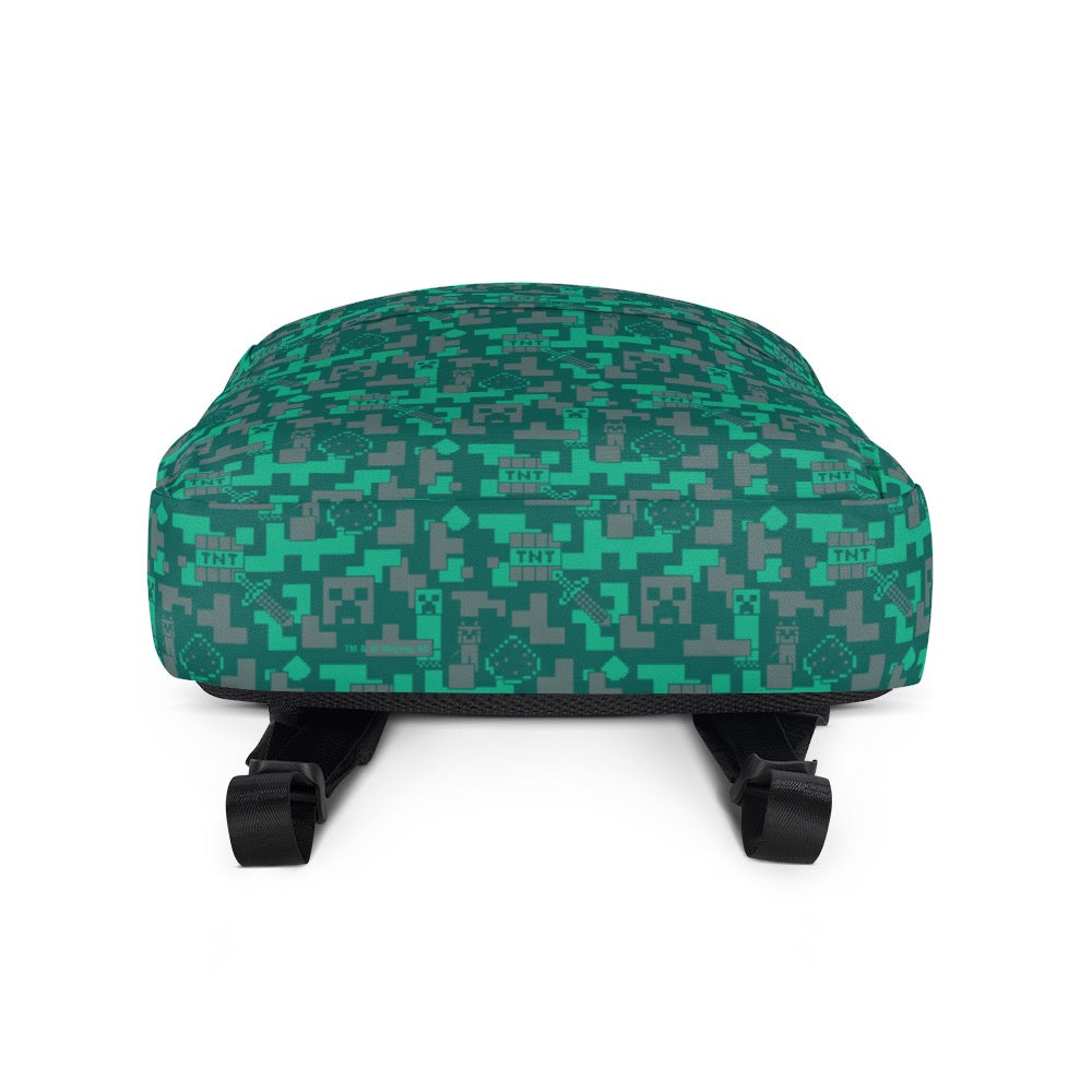 Alternative view of Minecraft Creeper Camo Backpack