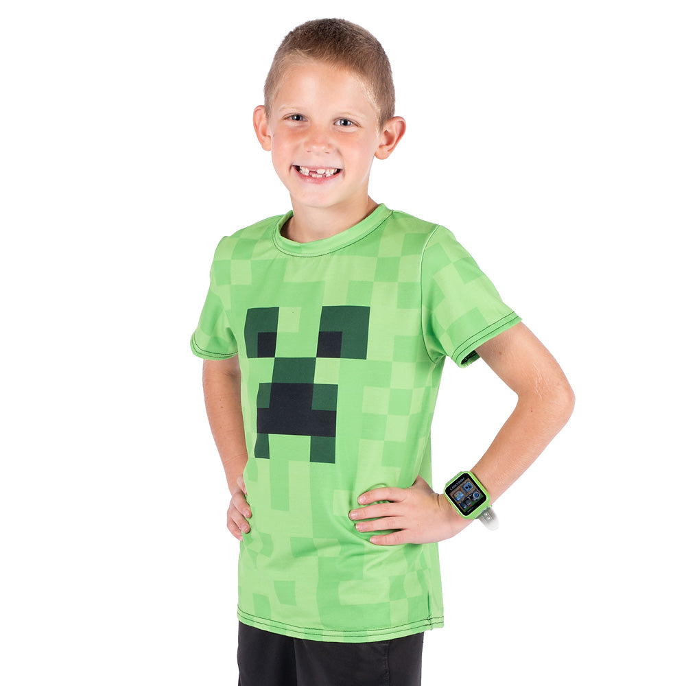 Alternative view of Minecraft Creeper Big Face Kids T-shirt