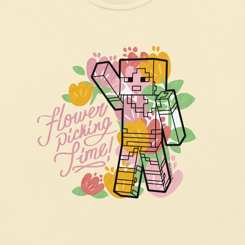 Alternative view of Minecraft Flower Picking Time T-Shirt