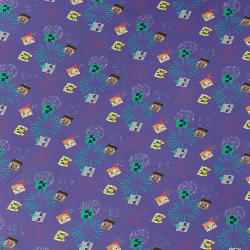 Alternative view of Minecraft Firework Wrapping Paper