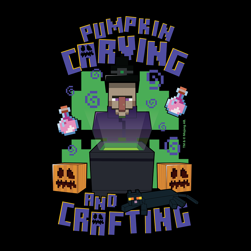 Alternative view of Minecraft Carving and Crafting Kids Pullover Hoodie