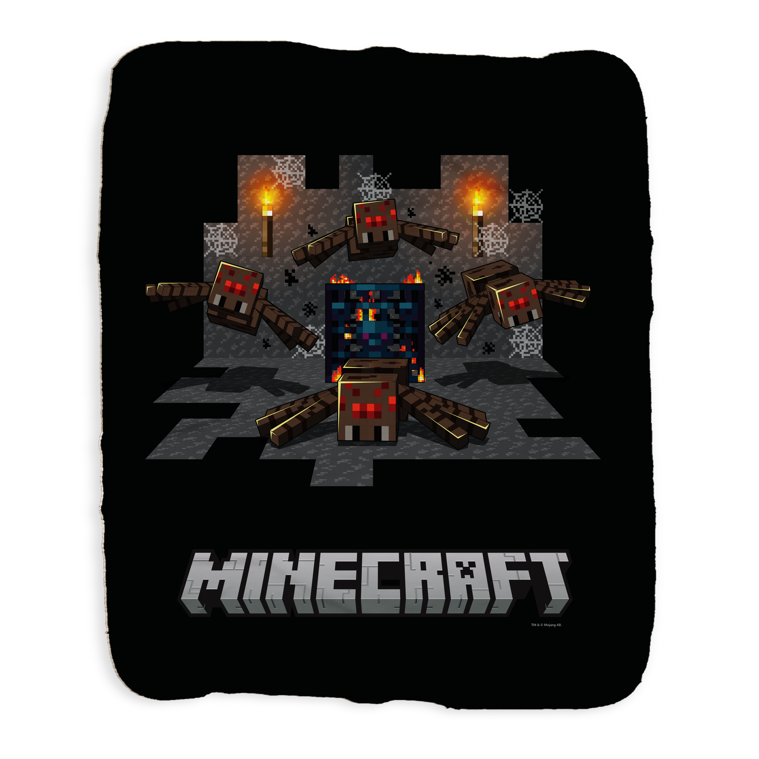 Minecraft Spider Cave Sherpa Blanket - Image 3
