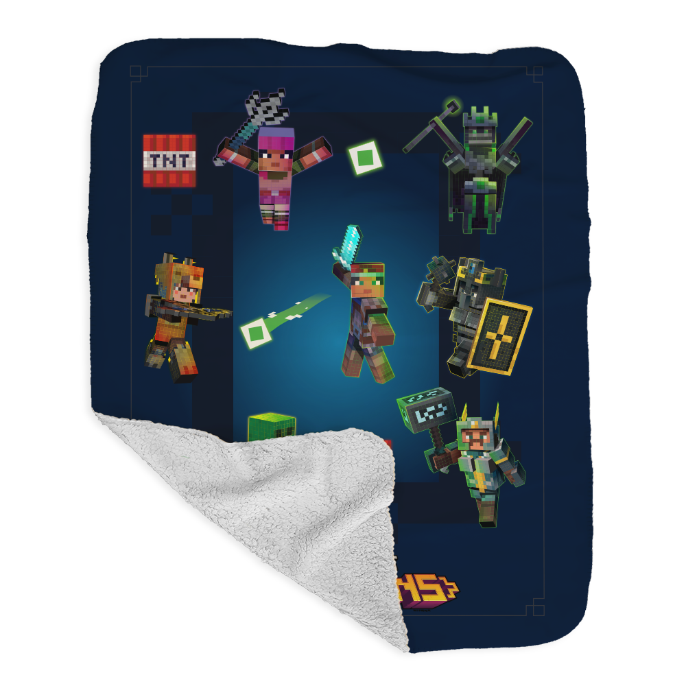 Minecraft Dungeons Heros vs. Mobs Sherpa Blanket - Image 3