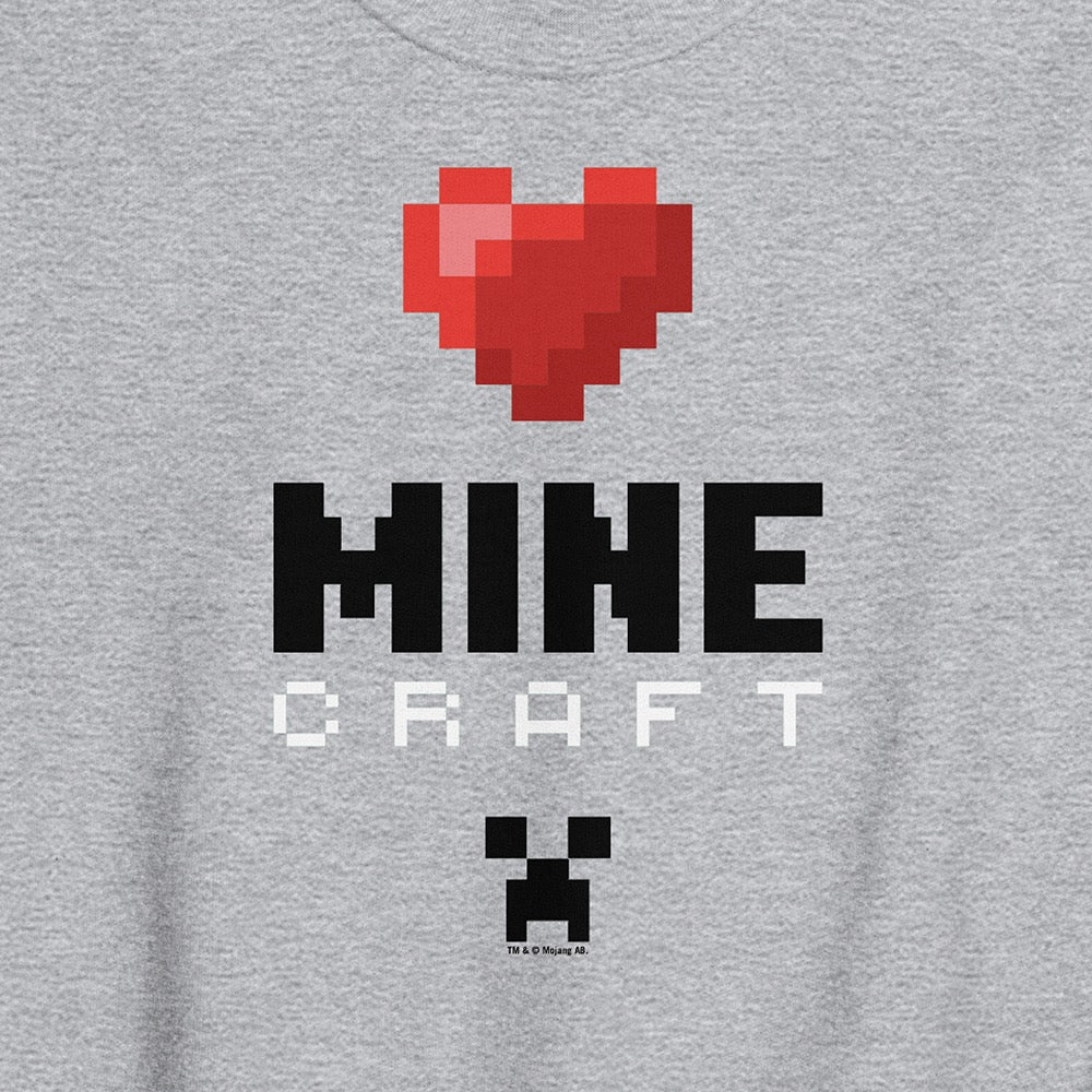 Alternative view of Minecraft Heart Sweatshirt