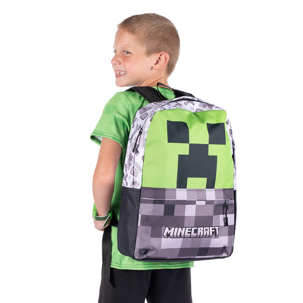 Alternative view of Minecraft Creeper Backpack