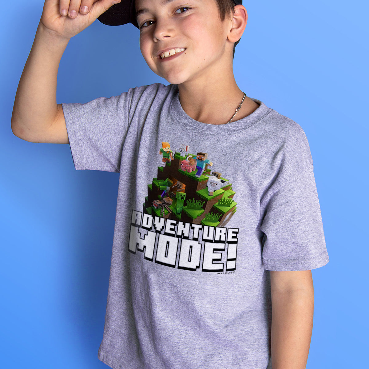 Alternative view of Minecraft Adventure Mode! Kids Short Sleeve T-Shirt