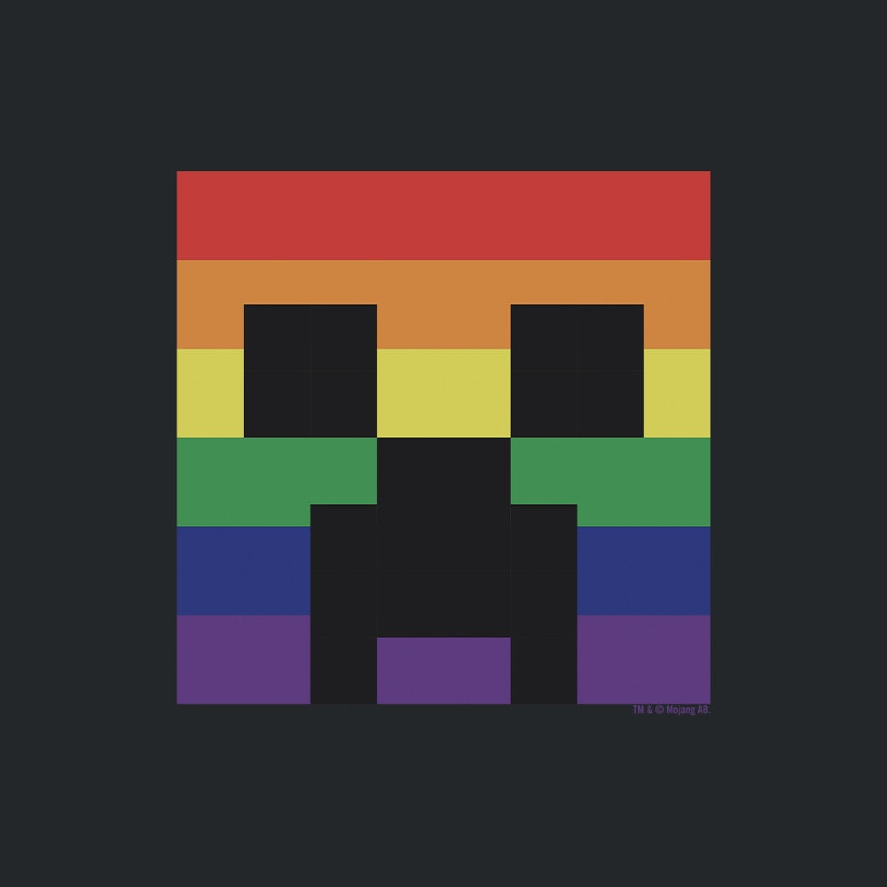 Minecraft Rainbow Creeper Kids Hooded Sweatshirt - Image 3