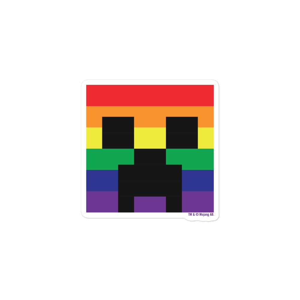 Minecraft Rainbow Creeper Die Cut Sticker - Image 3
