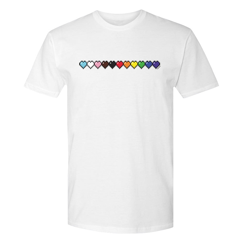 Minecraft Rainbow Life Bar Adult Short Sleeve T-Shirt - Image 3