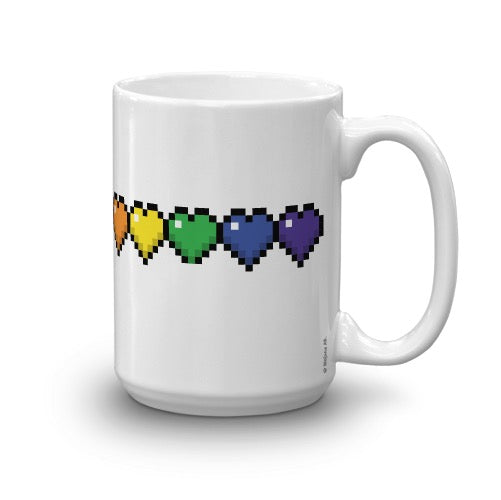 Minecraft Rainbow Life Bar White Mug - Image 6