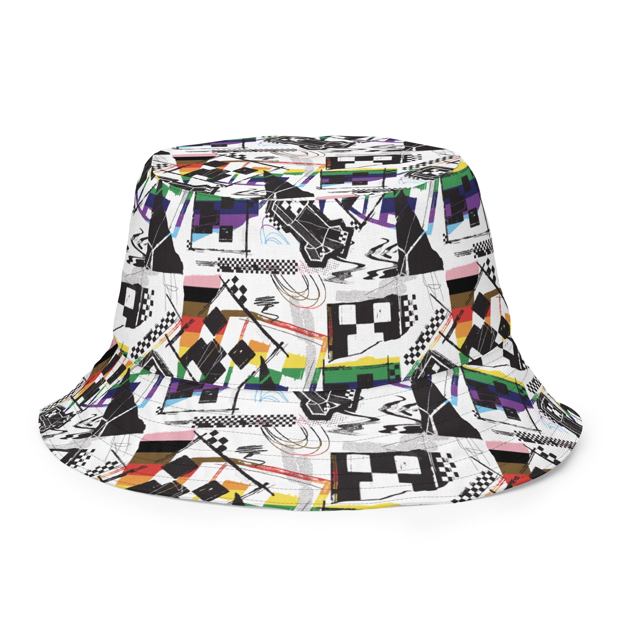Alternative view of Minecraft Rainbow Reversible Bucket Hat