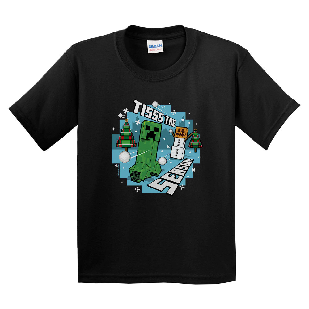 Minecraft Tis The Season Kids Short Sleeve T-Shirt - Image 3