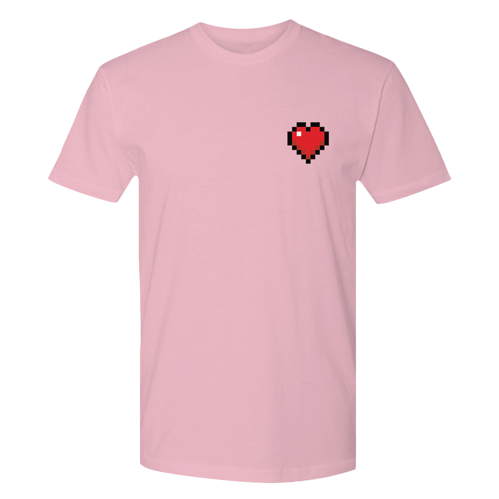 Minecraft Heart Badge Adult Short Sleeve T-Shirt - Image 3