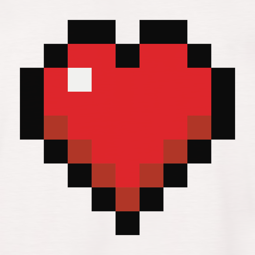 Alternative view of Minecraft Heart Badge Adult Short Sleeve T-Shirt
