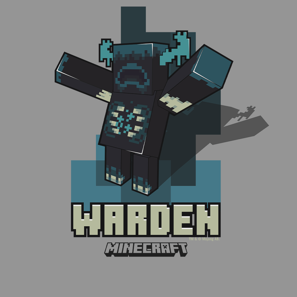 Alternative view of Minecraft Warden Kids T-Shirt