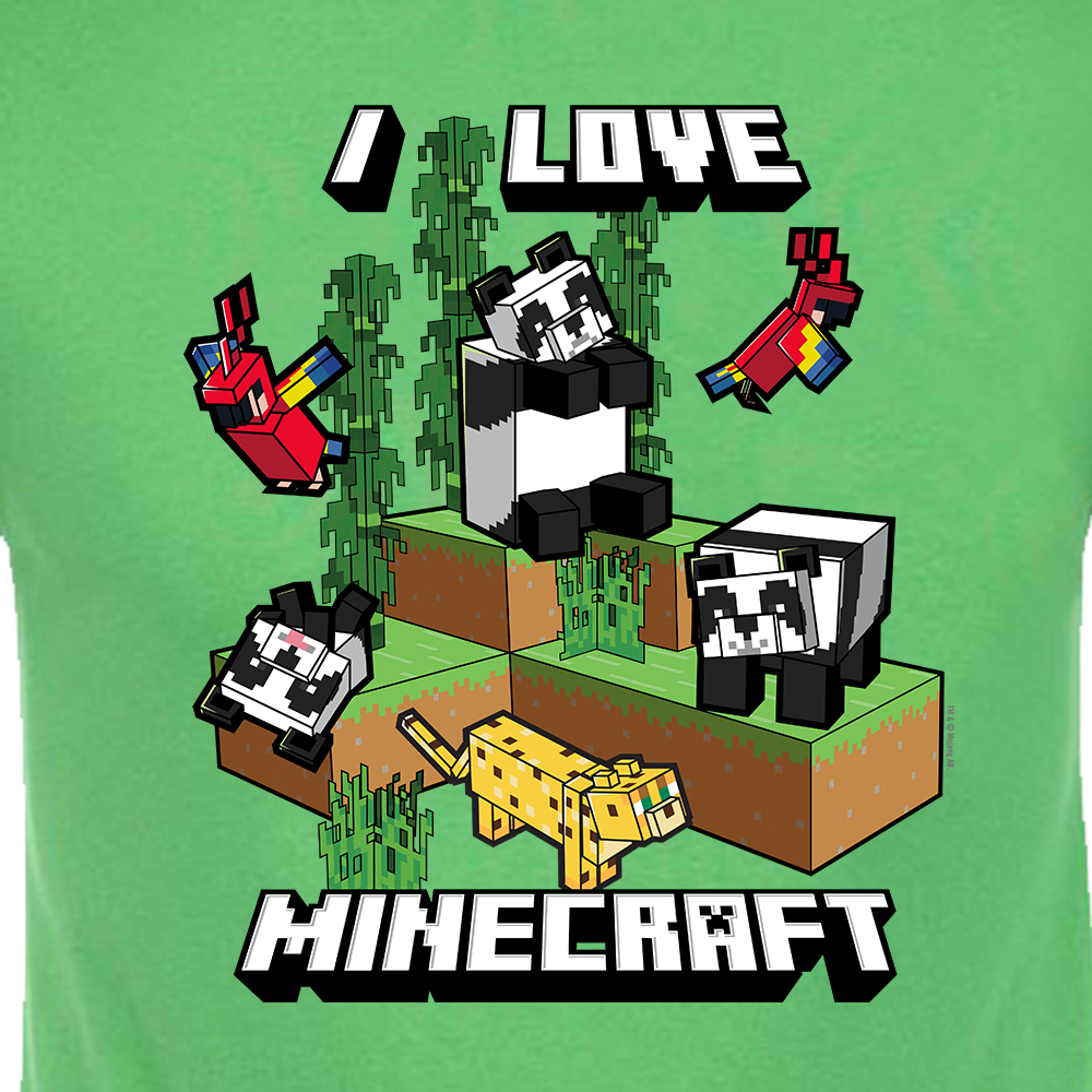 Alternative view of Minecraft Panda Adult Short Sleeve T-Shirt
