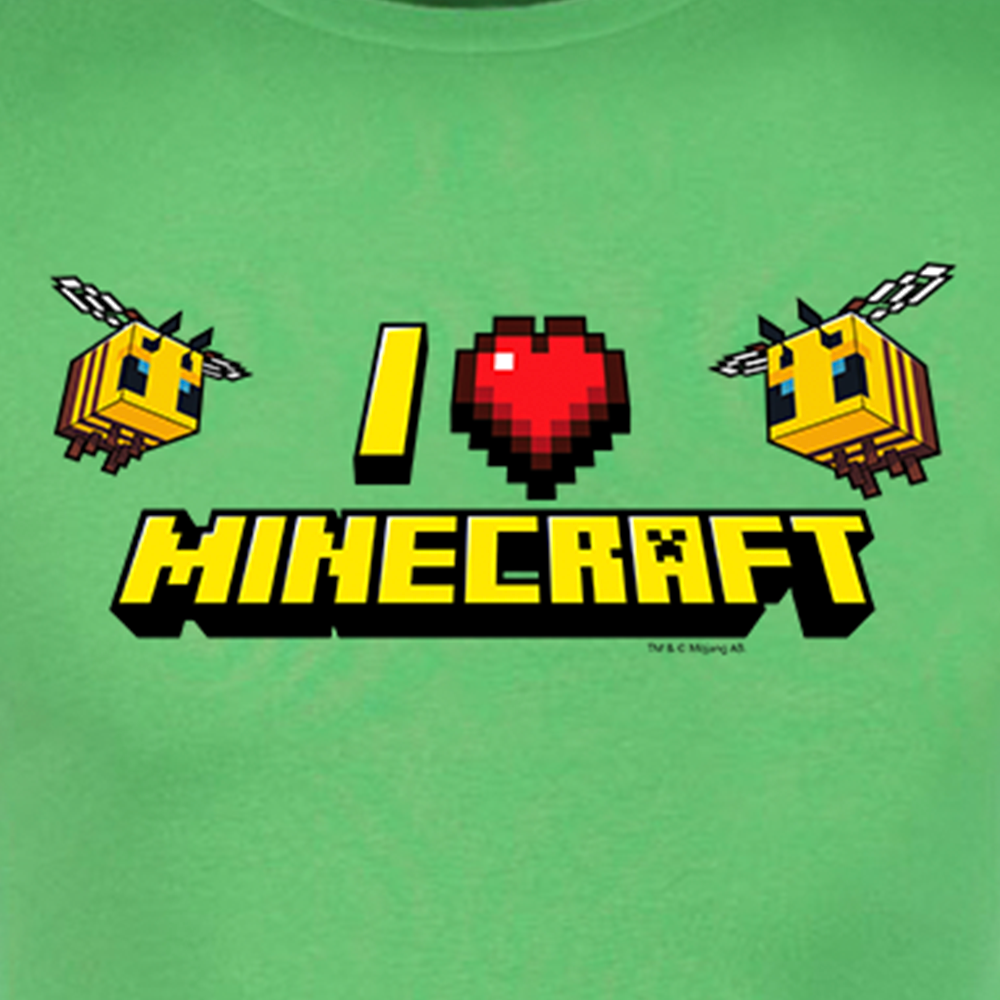 Alternative view of Minecraft I Heart Minecraft Adult Short Sleeve T-Shirt