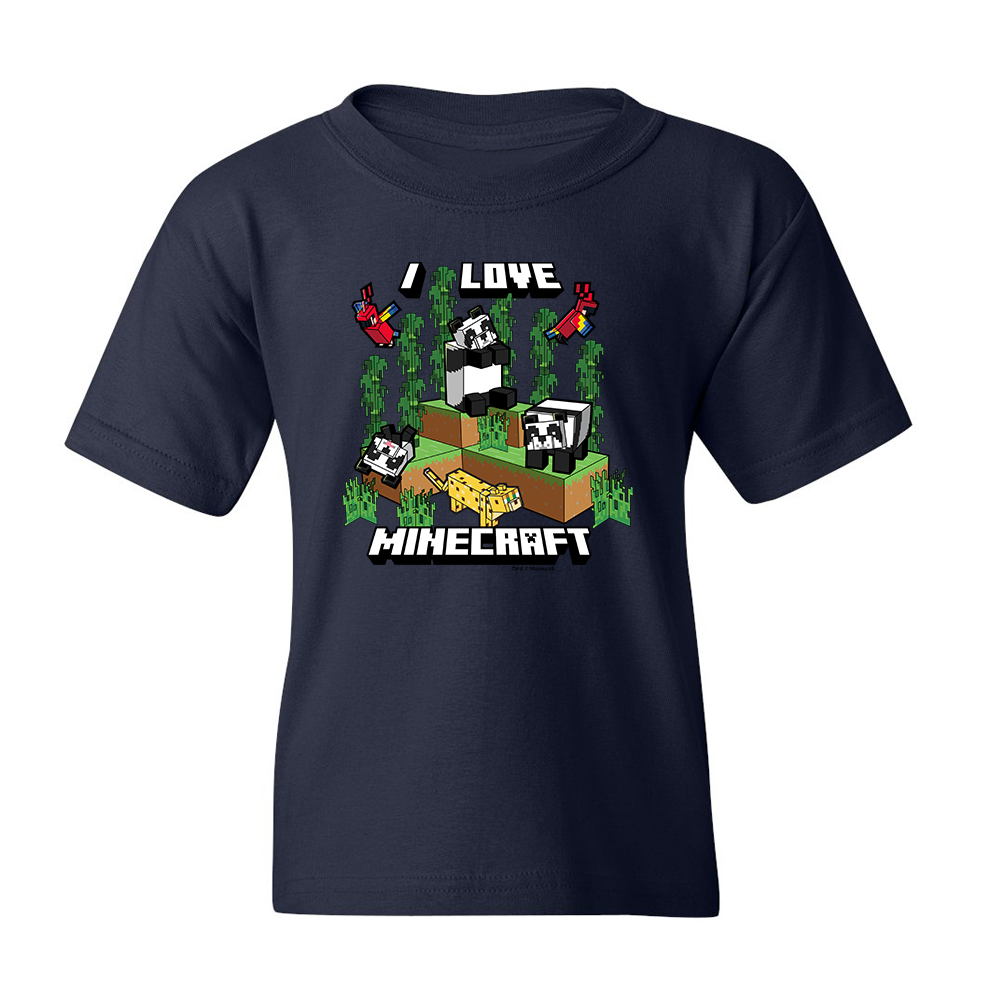 Alternative view of Minecraft I Love Minecraft Kids Short Sleeve T-Shirt