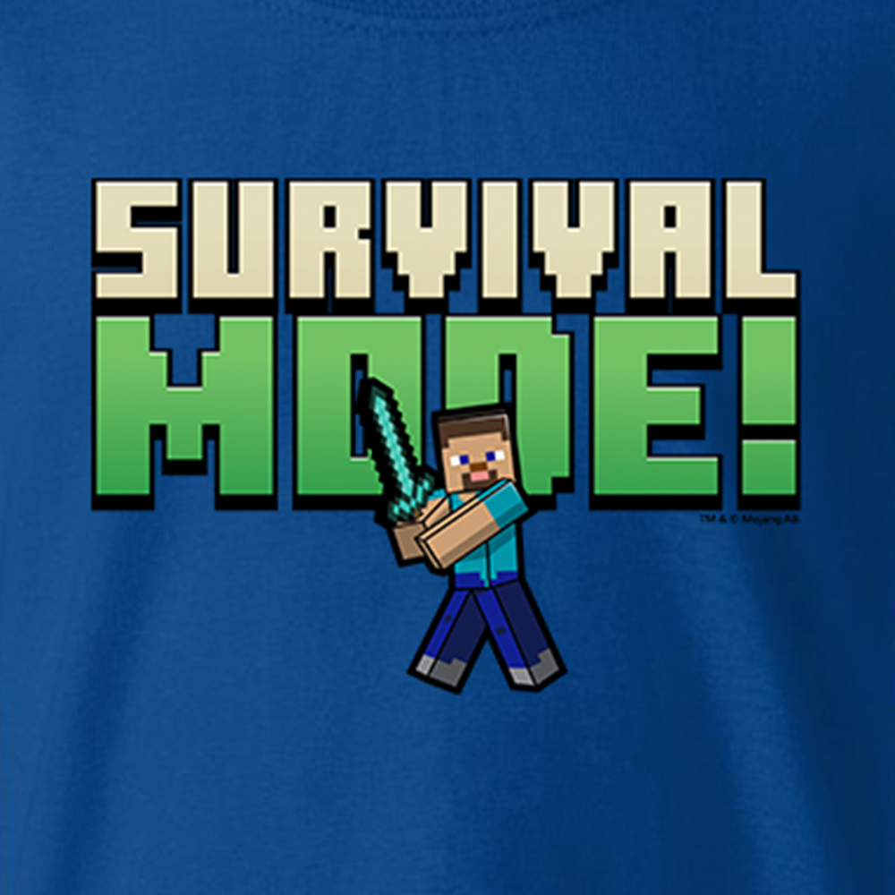 Alternative view of Minecraft Survival Mode! Kids Short Sleeve T-Shirt