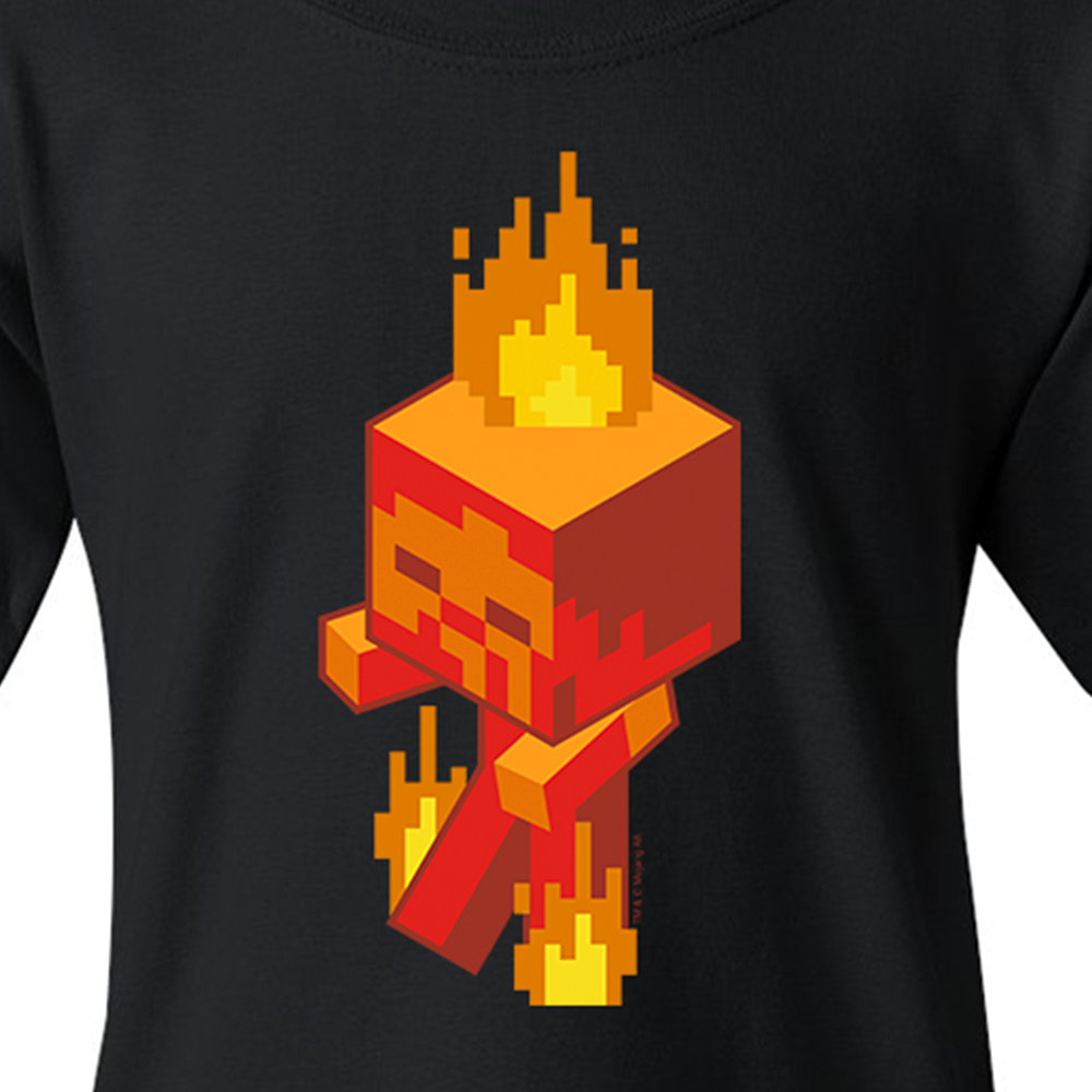 Alternative view of Minecraft Fire Zombie Kids Short Sleeve T-Shirt