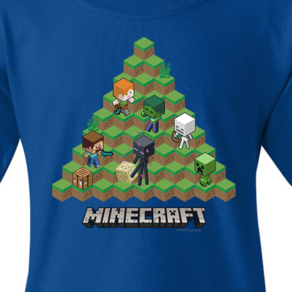 Alternative view of Minecraft Group Pyramid Kids Short Sleeve T-Shirt