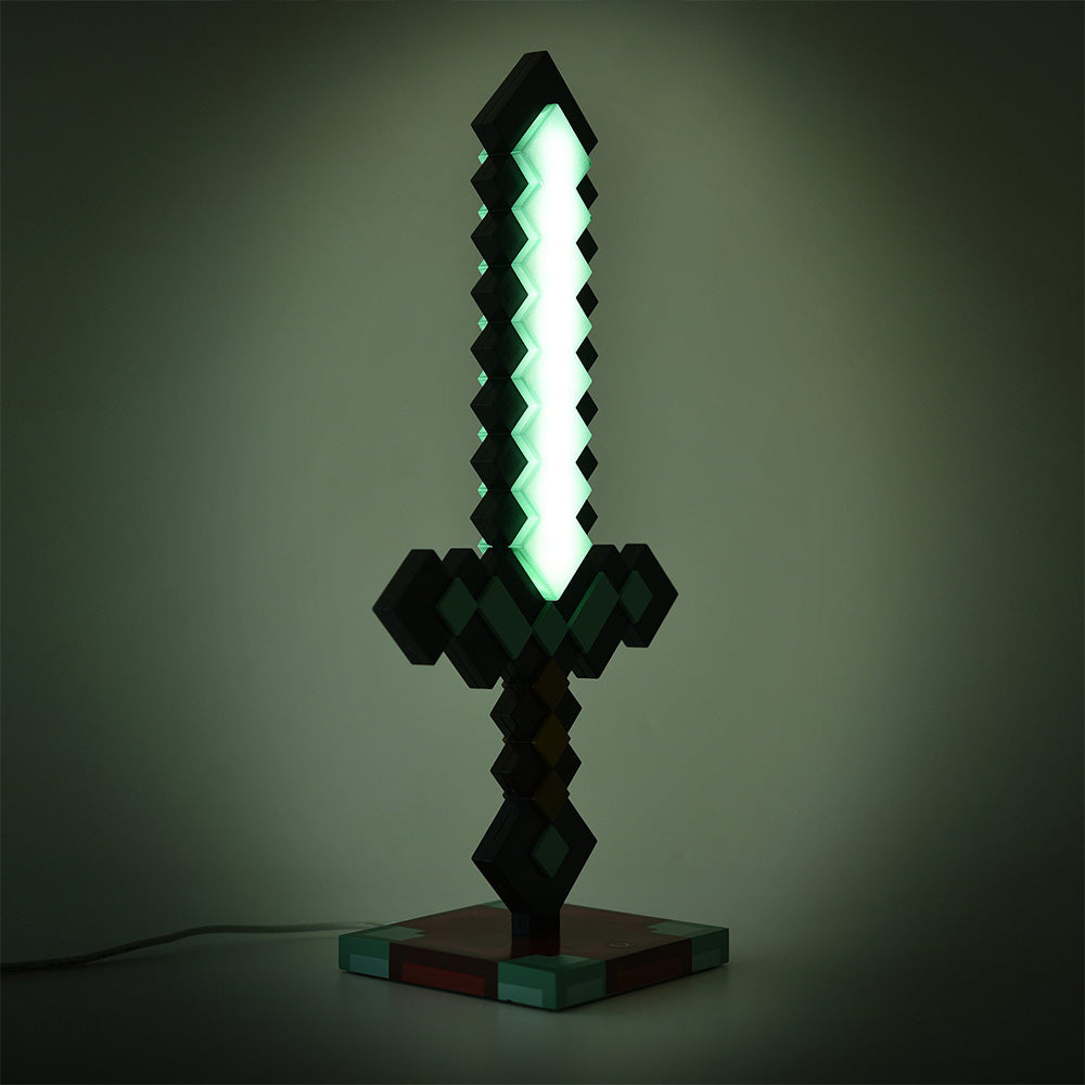 Minecraft 3D Diamond Sword Desk Lamp - 14 Inch - Image 4