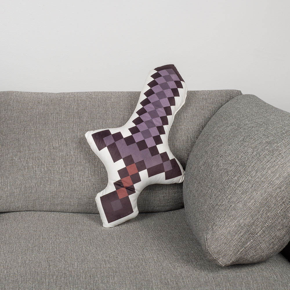 Alternative view of Minecraft Netherite Sword Pillow