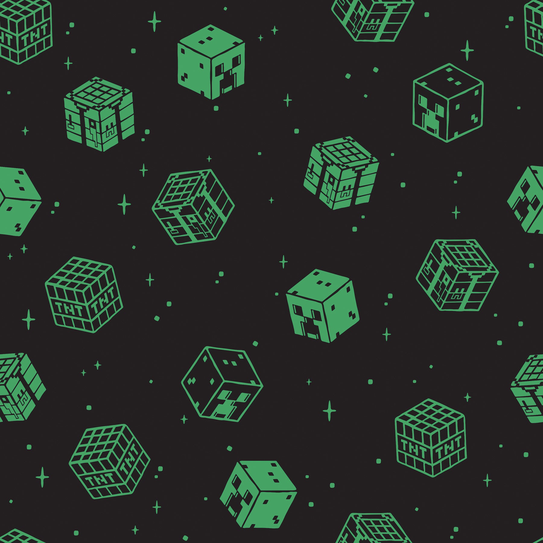 Minecraft Black Blocks Peel & Stick Wallpaper - Image 4