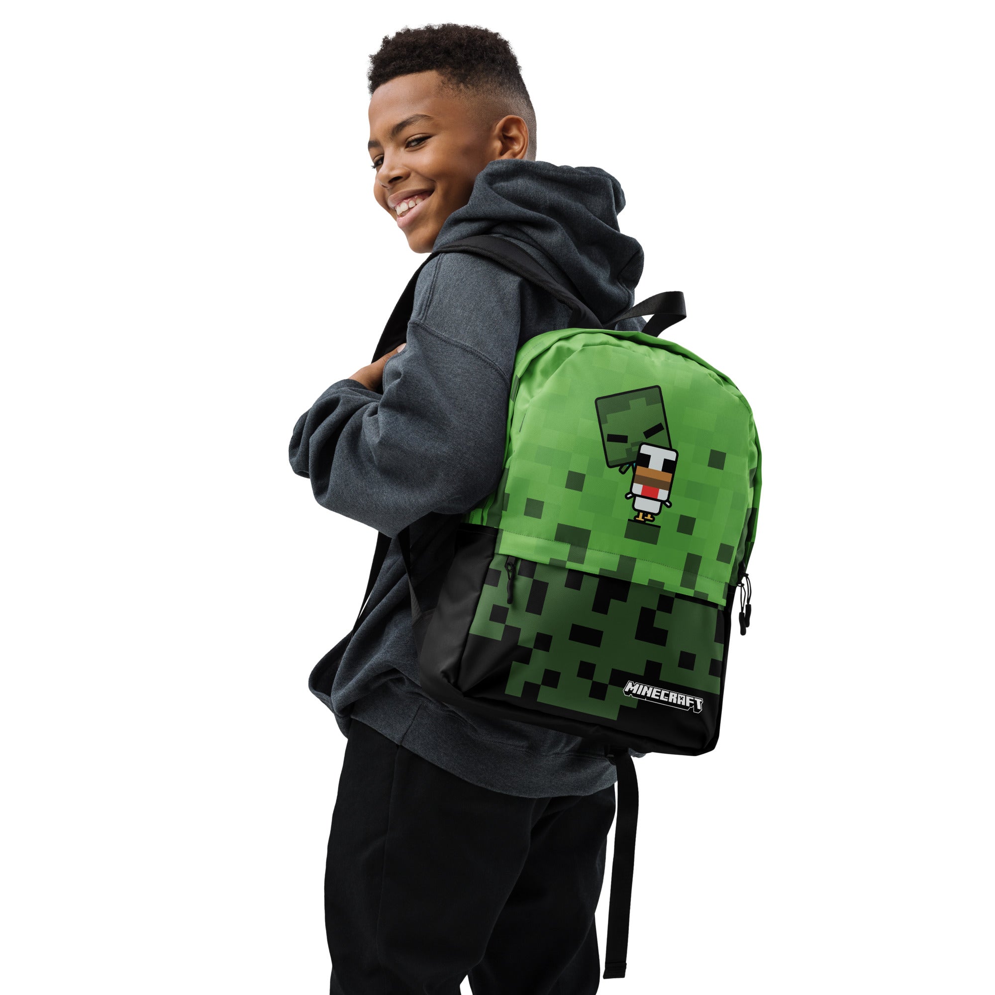 Alternative view of Minecraft Chibi Chicken Jockey Backpack