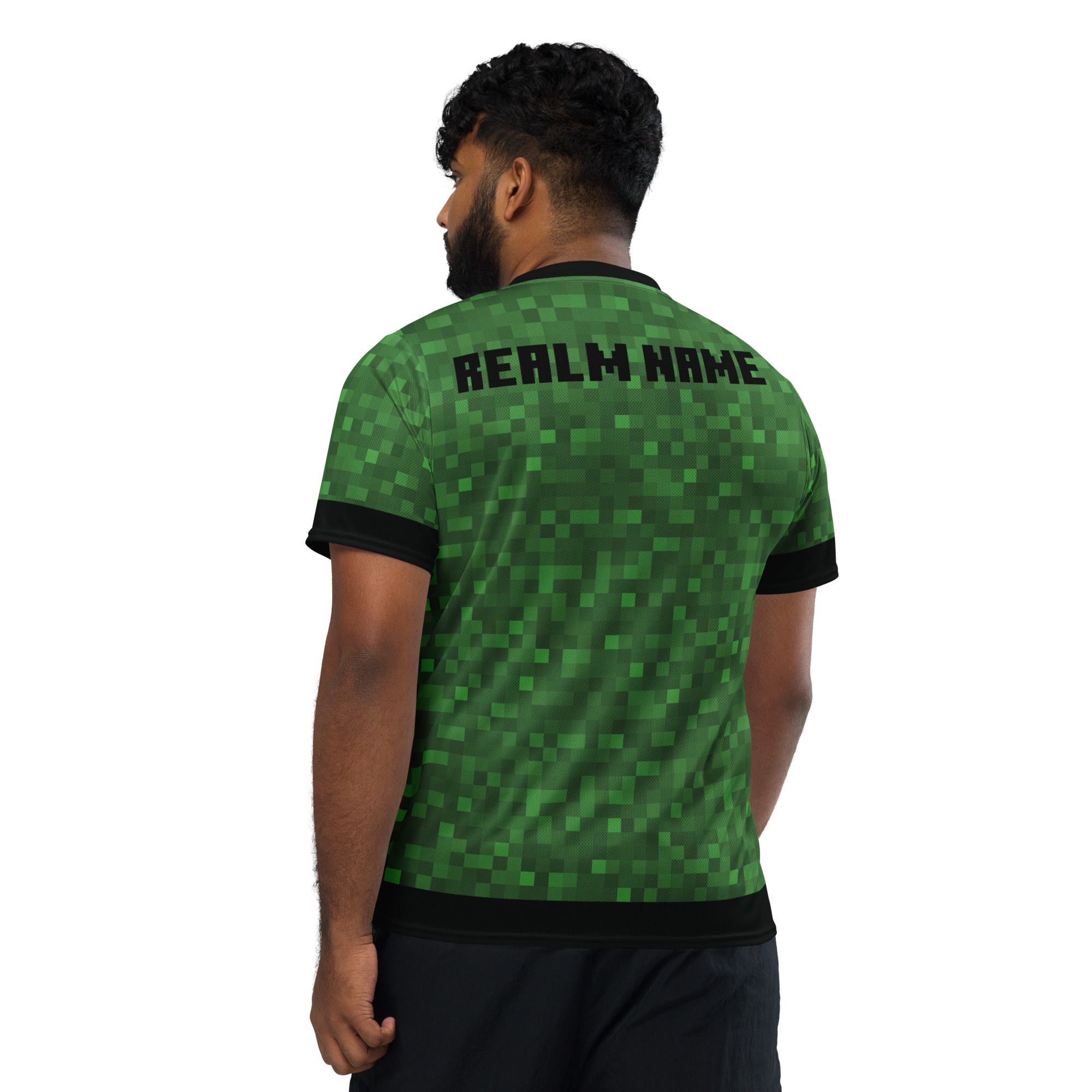 Alternative view of Minecraft Personalized Jersey T-Shirt Realm Name