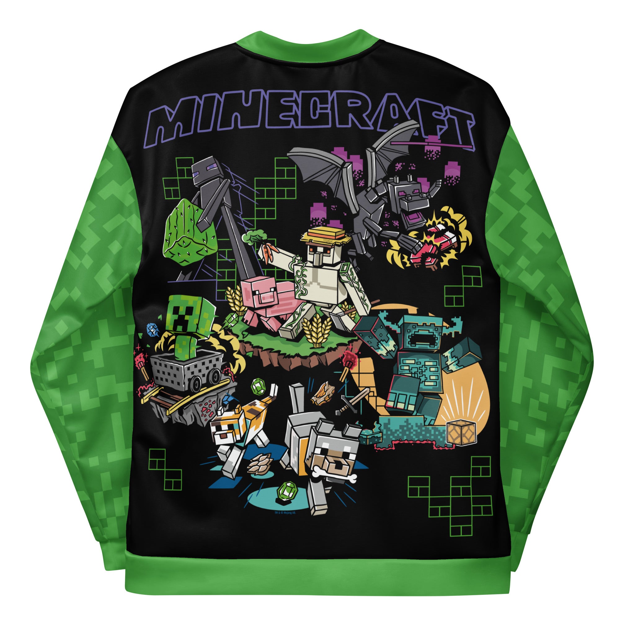 Alternative view of Minecraft Bomber Jacket Mascot