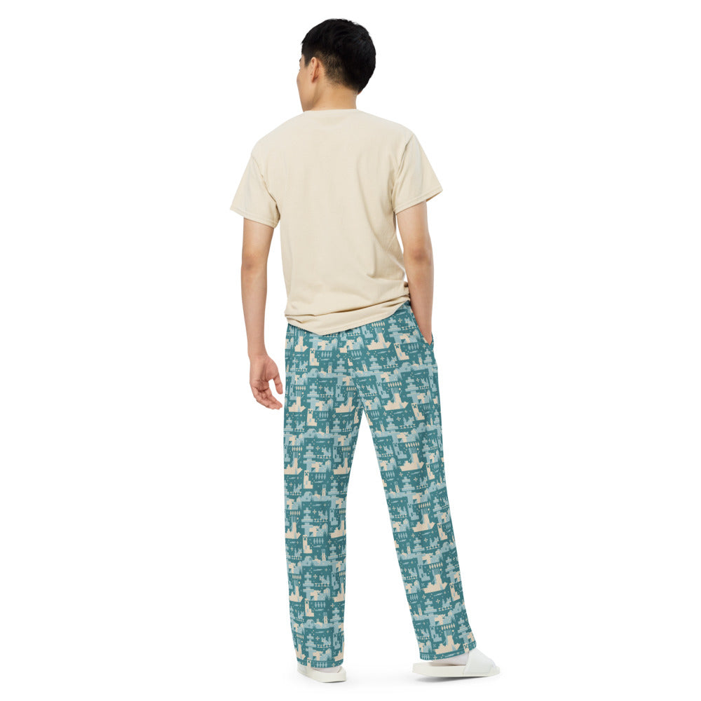 Minecraft Blue Holiday Pattern Lounge Pant - Image 6