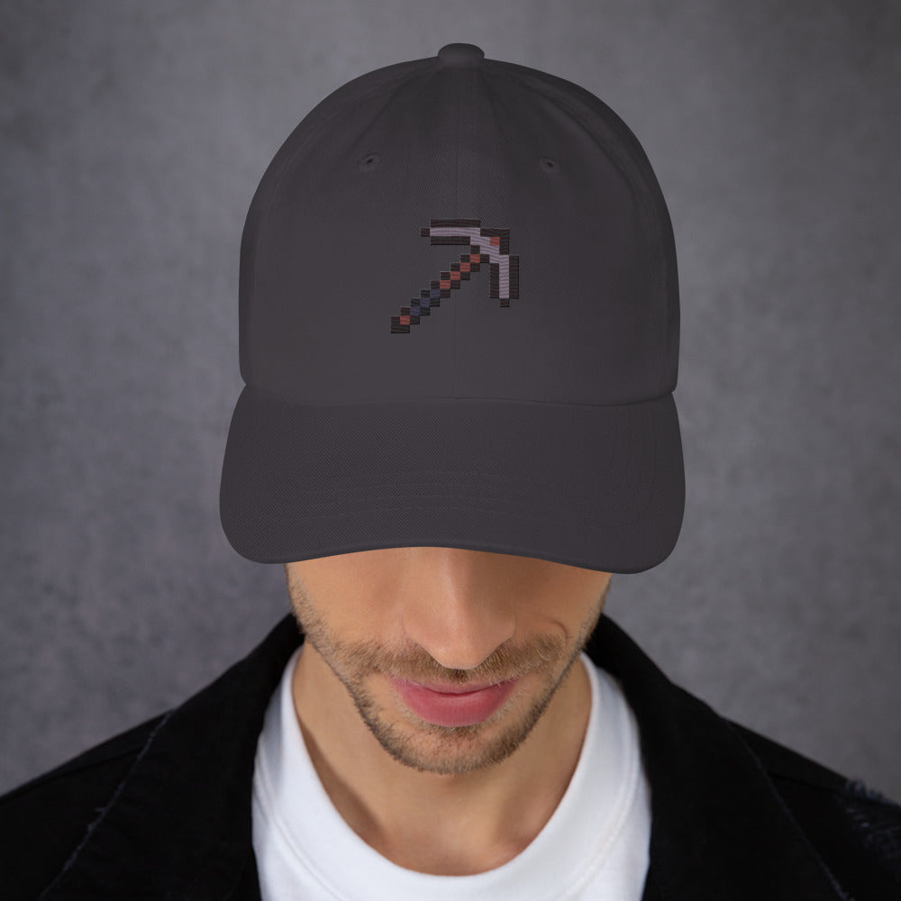Minecraft Netherite Pickaxe Embroidered Classic Dad Hat - Image 7