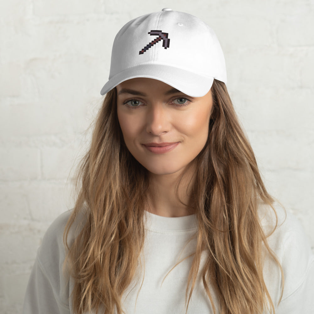 Minecraft Netherite Pickaxe Embroidered Classic Dad Hat - Image 12
