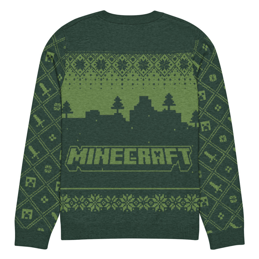 Alternative view of Minecraft Creeper Unisex Knit Sweater