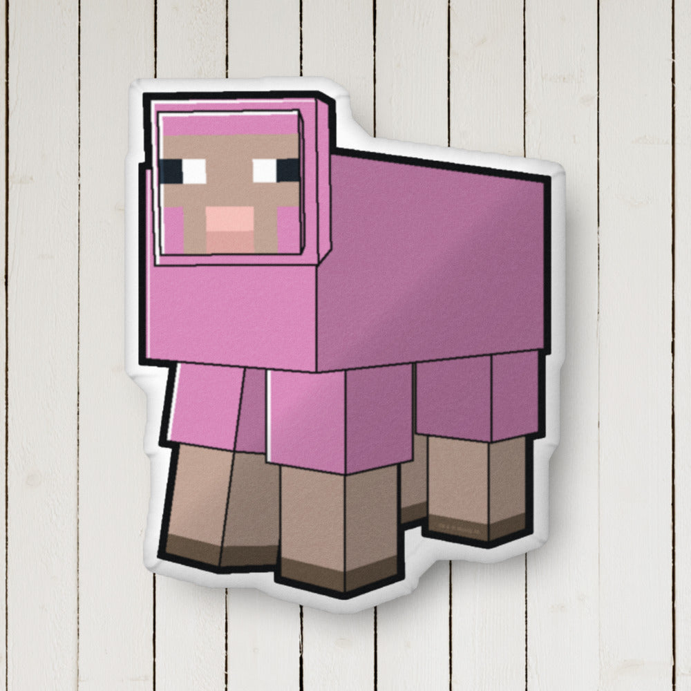 Minecraft Pink Sheep Pillow - Image 3