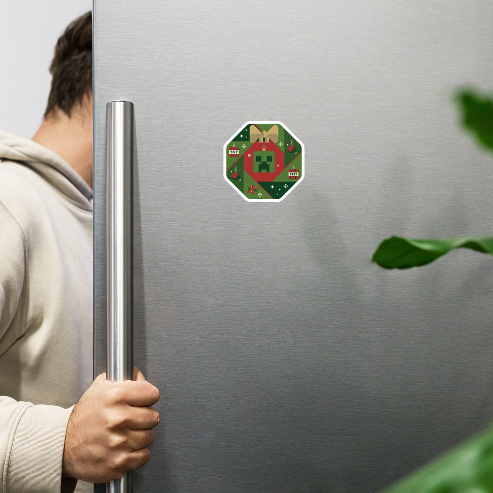 Minecraft Holiday Creeper Die Cut Magnet - Image 5