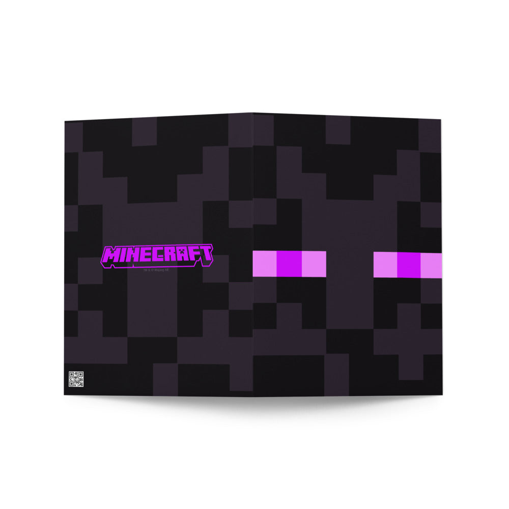 Alternative view of Minecraft Enderman Greeting Card