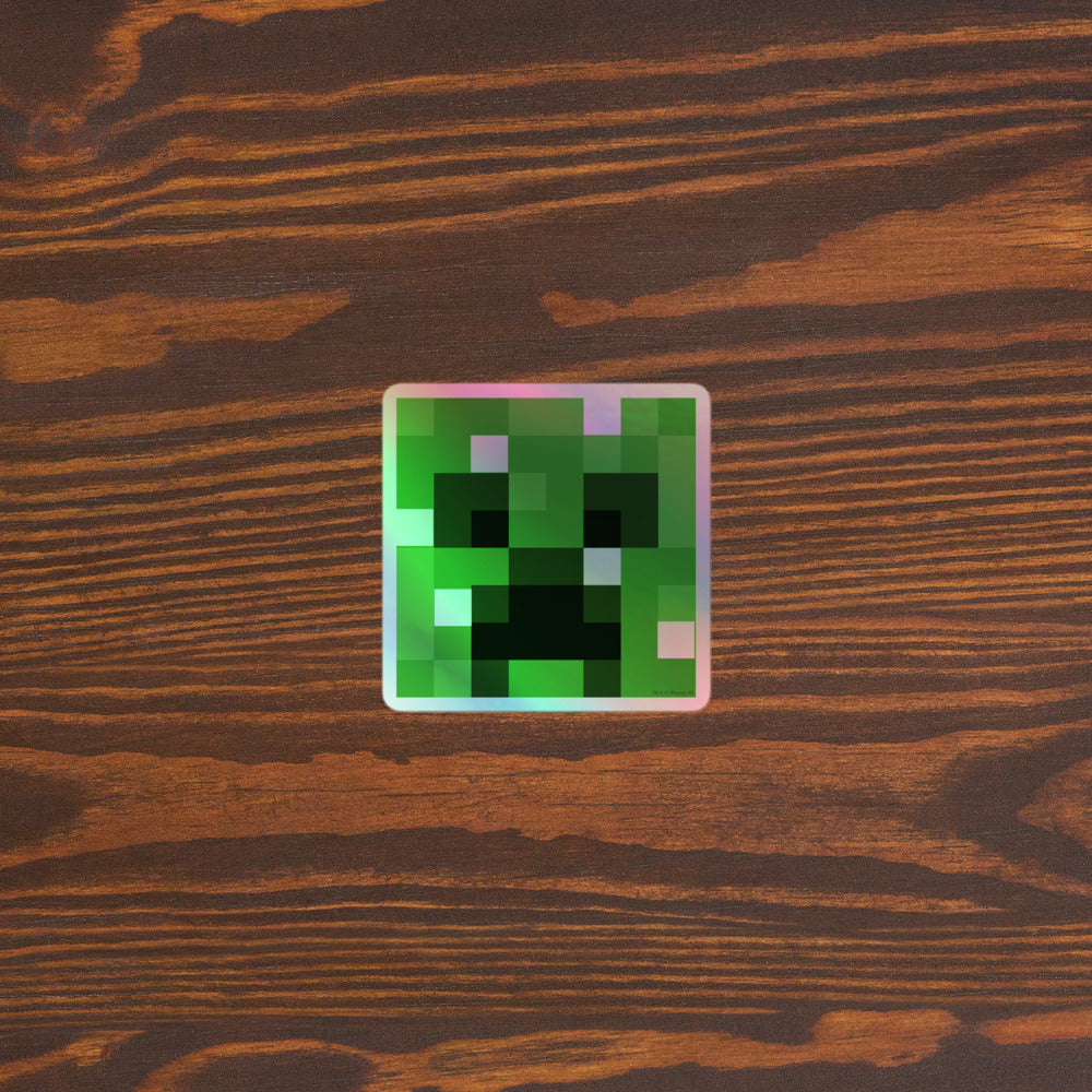 Minecraft Creeper Holographic Sticker - Image 4