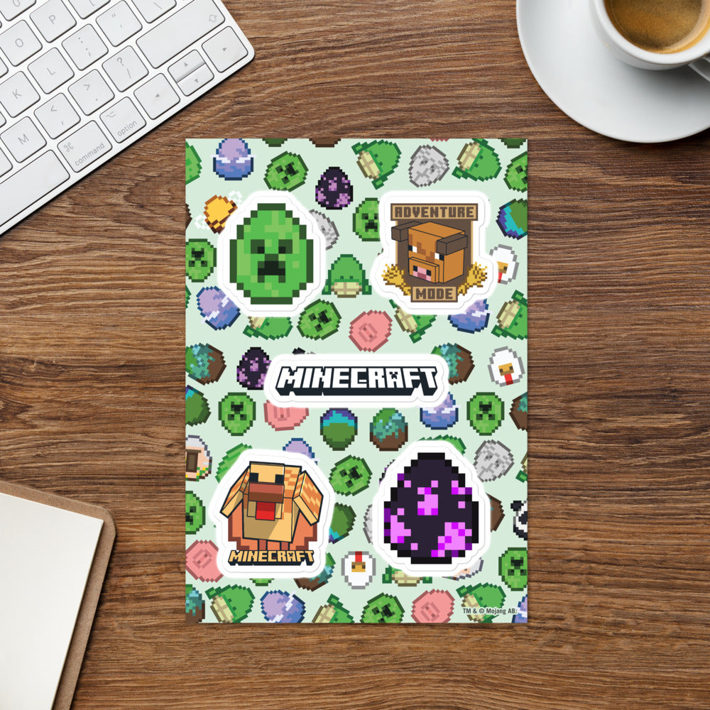 Minecraft Spring Egg Hunt Sticker Sheet